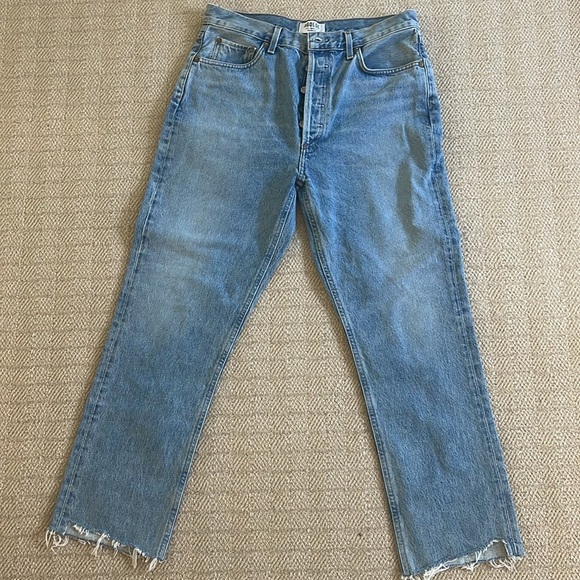 Agolde Riley High Rise Straight Crop - Picture 6 of 9